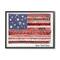 Stupell Industries Home Sweet Home Phrase Lace Pattern American Flag in Black Frame Wall Art
